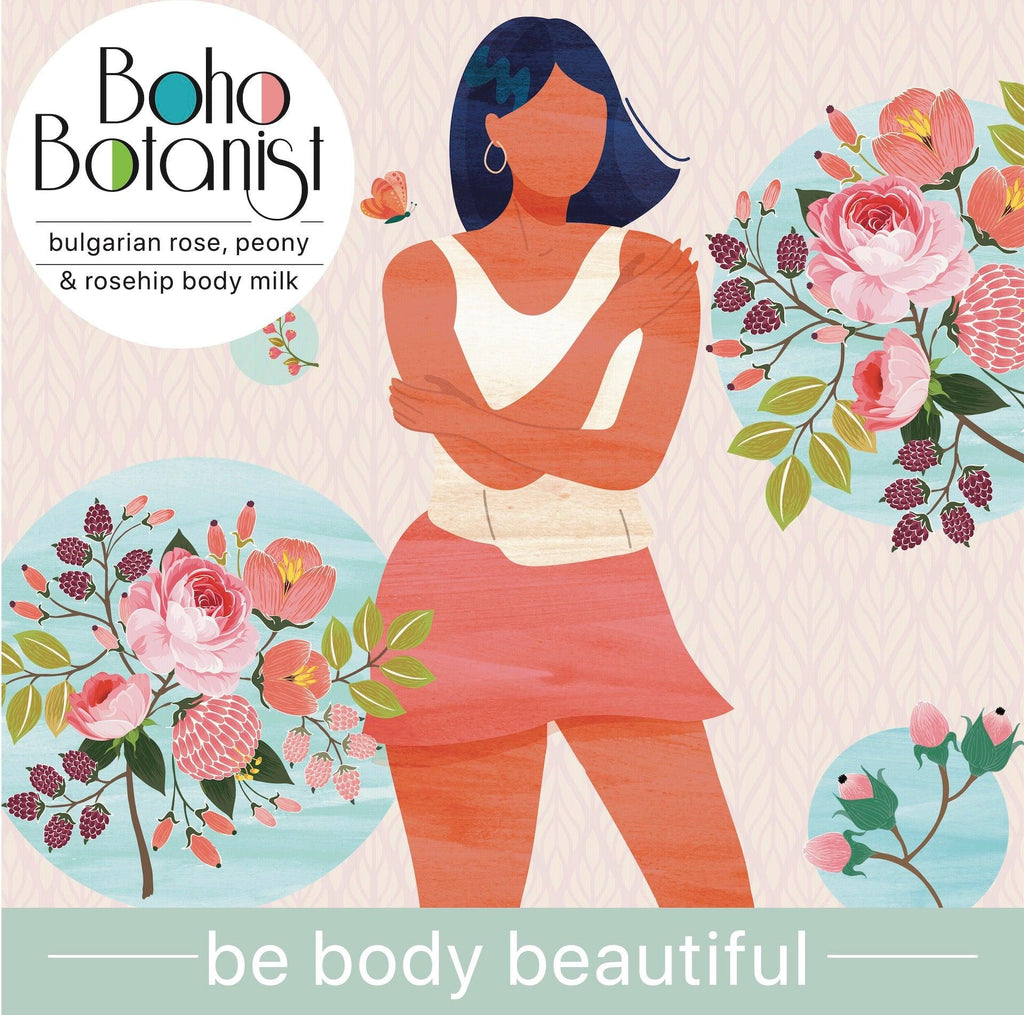 Bulgarian Rose, Peony & Rosehip Body Milk 50ml - Boho Botanist
