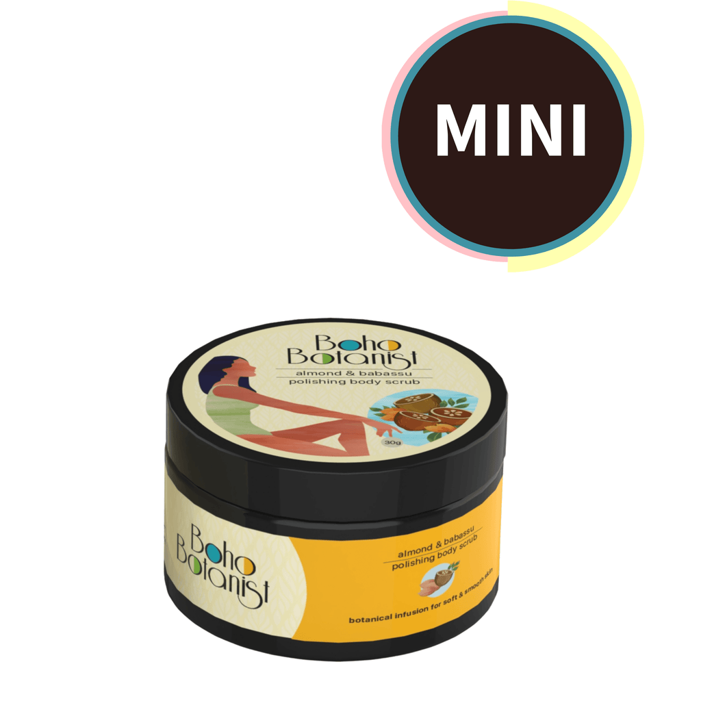 Almond & Babassu Polishing Body Scrub 30g - Boho Botanist