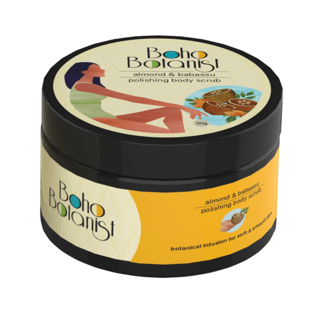 Almond & Babassu Polishing Body Scrub 30g - Boho Botanist