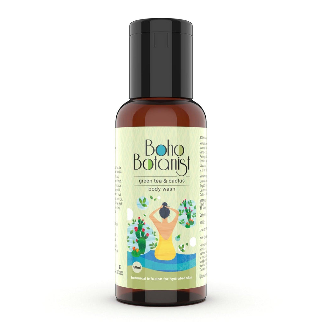 Green Tea & Cactus Body Wash 50ml - Boho Botanist