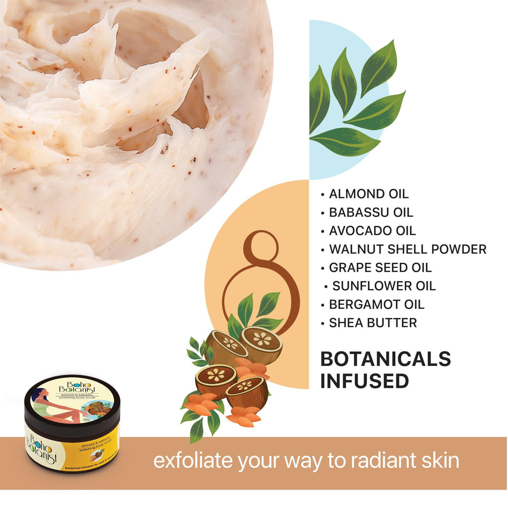 Almond & Babassu Polishing Body Scrub 30g - Boho Botanist