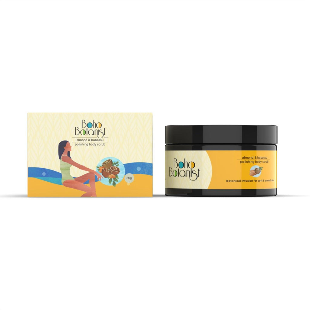Almond & Babassu Polishing Body Scrub 30g - Boho Botanist